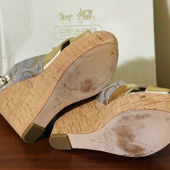 Coach Jessy in Gold 7.5 Wedges - Picture 9 of 10